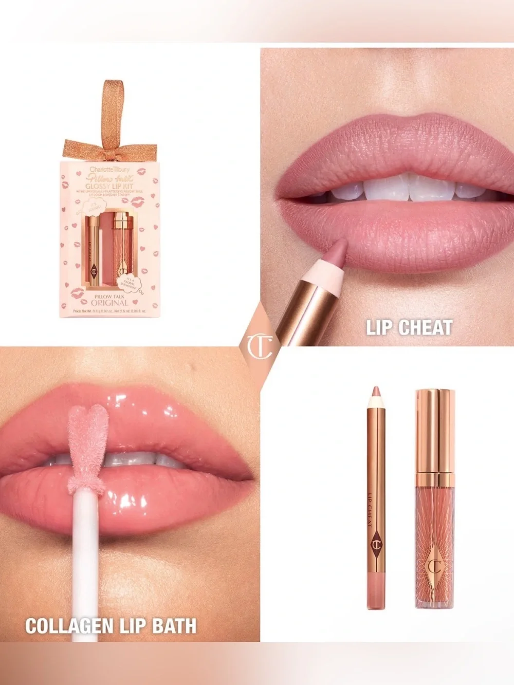 🌸 CHARLOTTE TILBURY Mini Pillow Talk Glossy Lip Duos - ORIGINAL